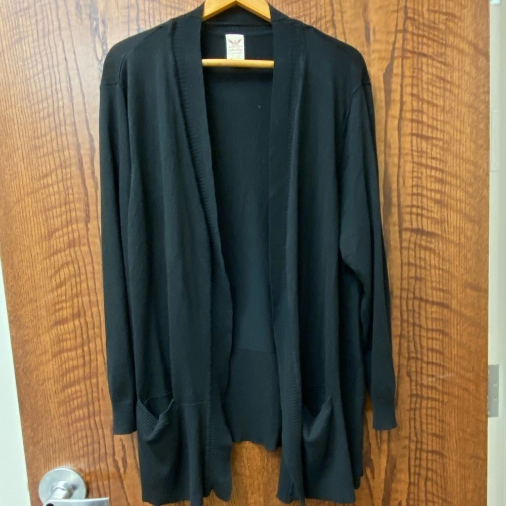 Faded glory Black‎ open front cardigan